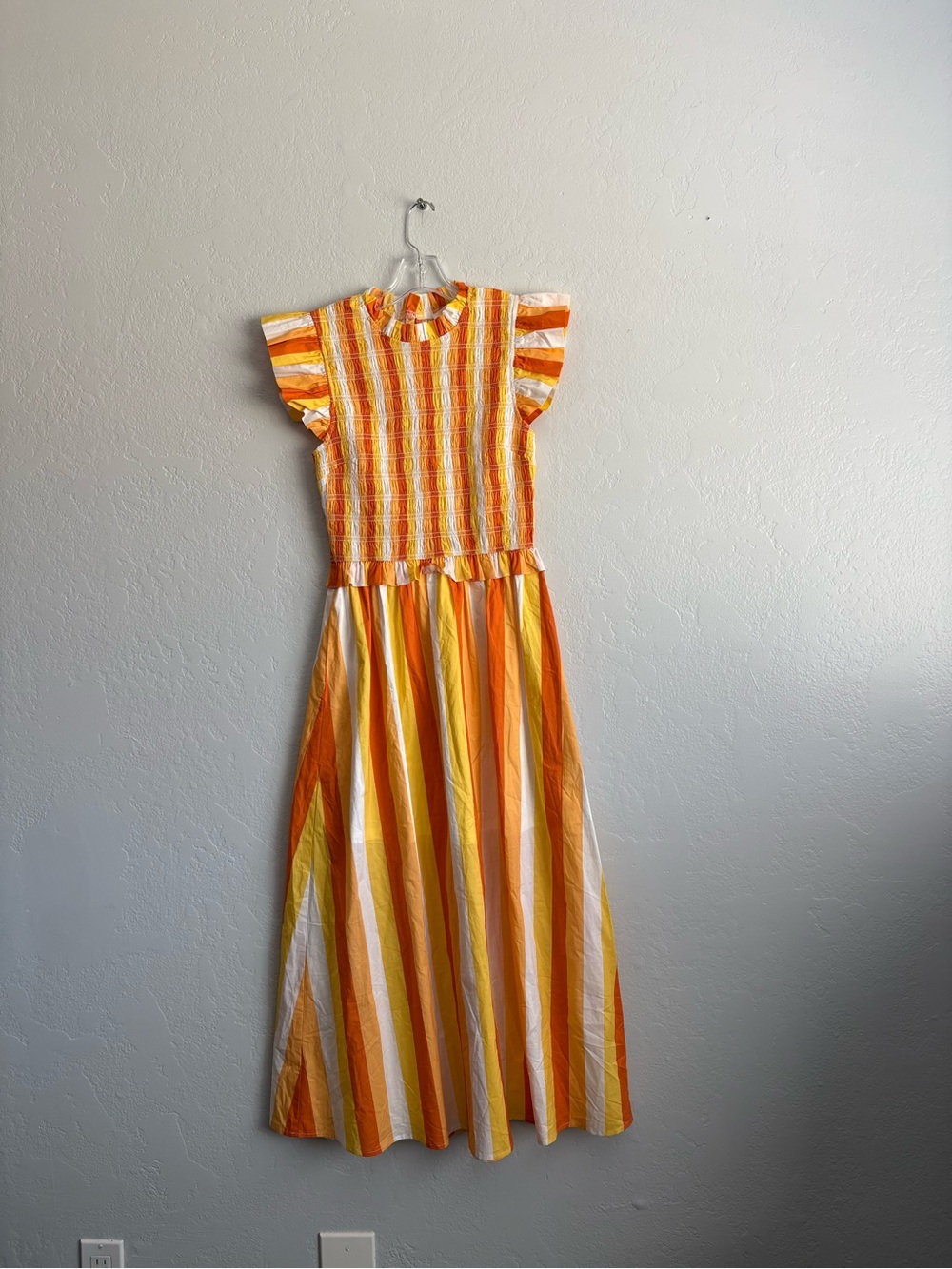❤️  New Yellow & Orange Striped Summer Dress